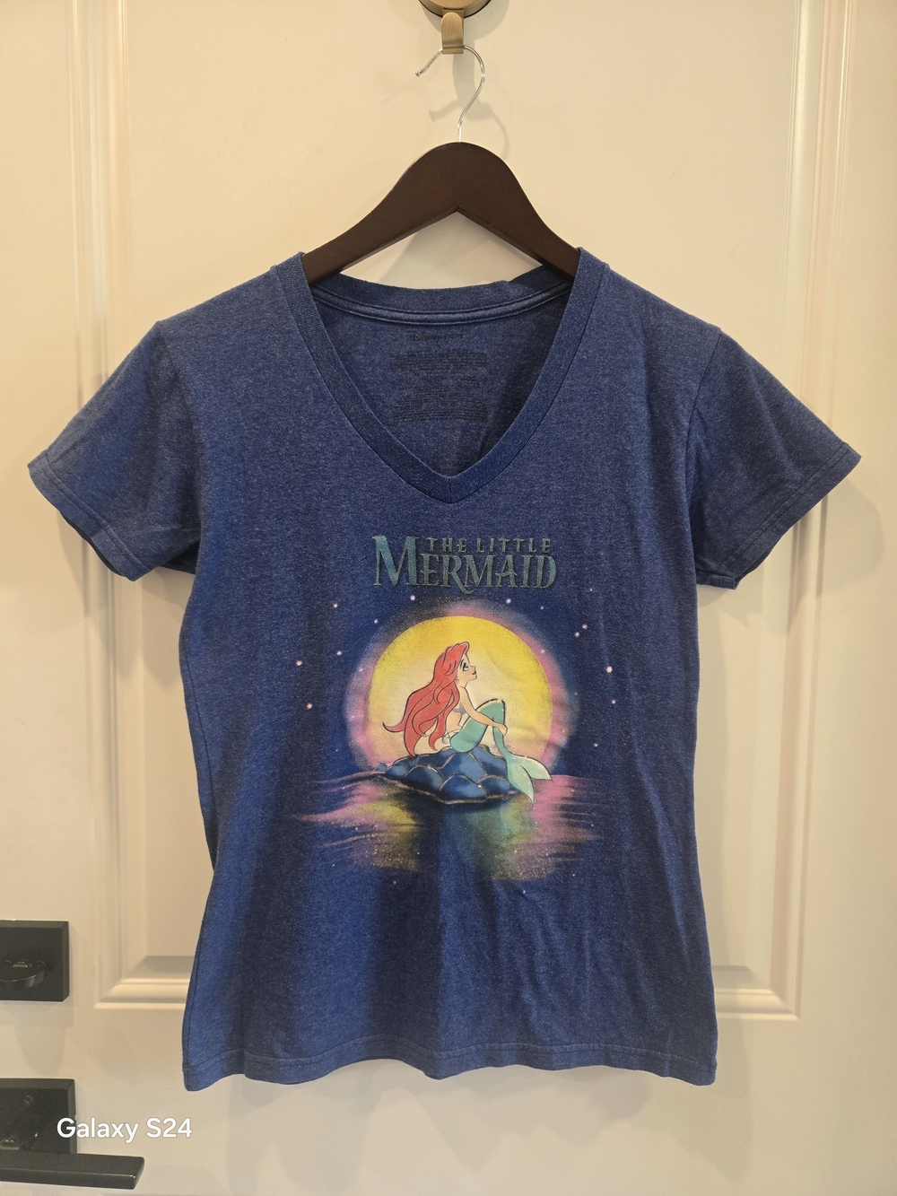 Disney The Little Mermaid Navy Blue Graphic V-Neck Tee
